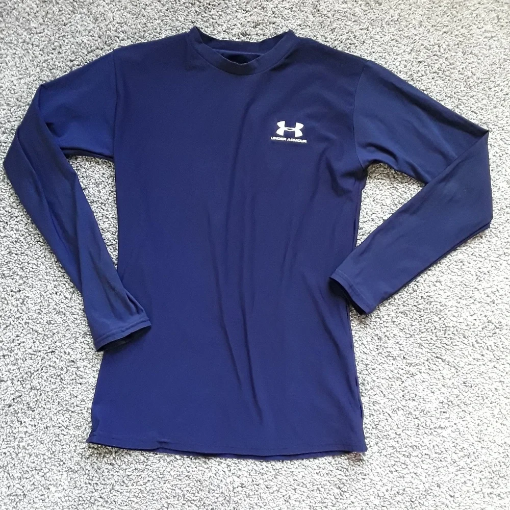 Under Armour shirts long sleeve blue boy size YLG